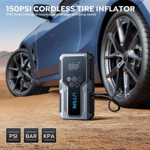 Пусковий автомобільний пристрій UTRAI Jstar 9 1500А / 15000mAh з компресором 0000000497 фото