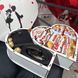 Подарочный сладкий набор бокс двойное сердце для него с кожаным кошельком ремнем и конфетами 1247 фото 3