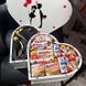 Подарочный сладкий набор бокс двойное сердце для него с кожаным кошельком ремнем и конфетами 1247 фото 2