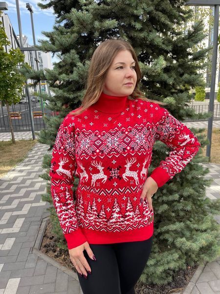 Рождественские парные свитера для влюбленных с оленями новогодние для пары Ro.kM фото