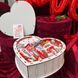 Сладкий подарочный набор для девушки бокс сердечко с конфетами и носками  1168 фото 4